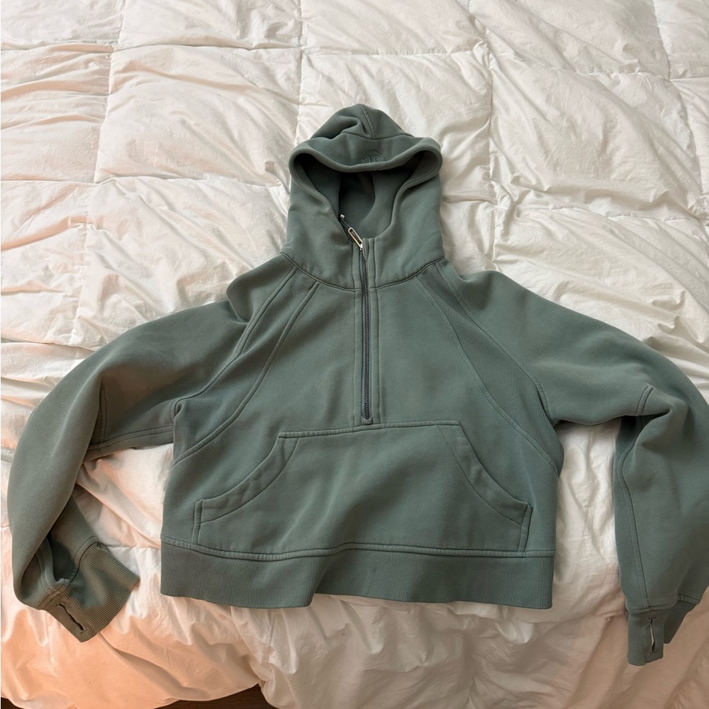lululemon athletica Sage Green Cropped Hoodie